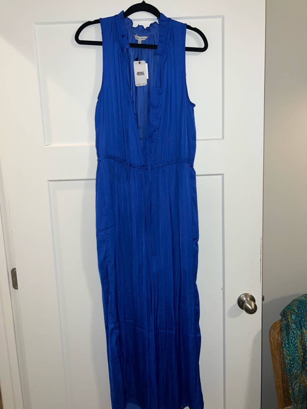 NWT Naked Zebra Sleeveless Cobalt Blue Jumpsuit